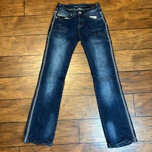 Cowgirl Tuff Dark Blue Straight Leg Jeans